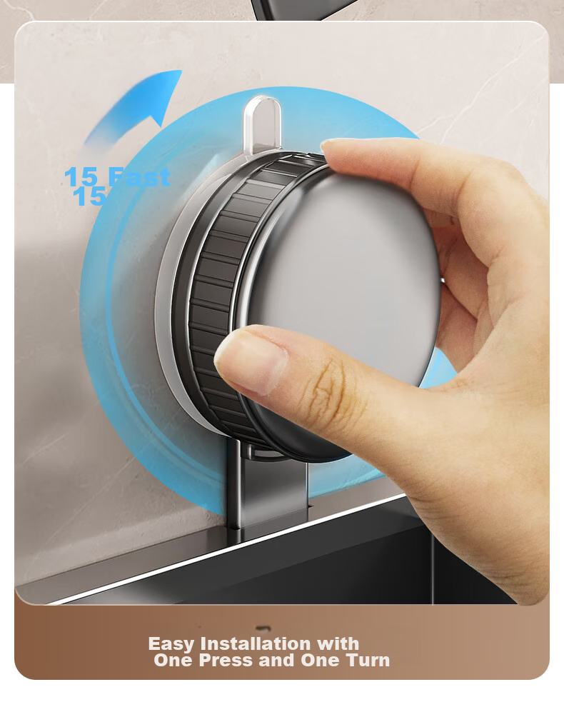 YOUQIN Suction Cup Bathroom Storage Rack, Wall-Mounted without Drilling, Washbasin Organizer Box for Toilet 3