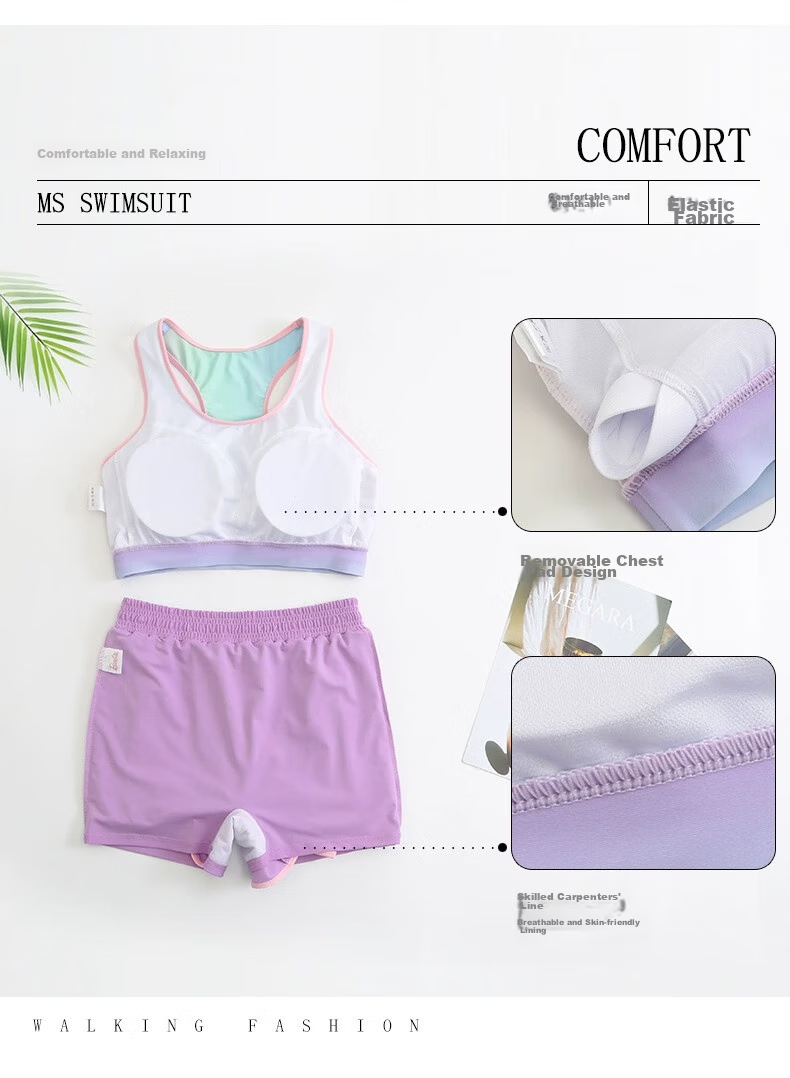 Barbie [Three-Piece Set] Women's Two-Piece Swimsuit, Tummy Control Slimming Boyshort Swimwear for Beach Vacation And Hot Springs 18