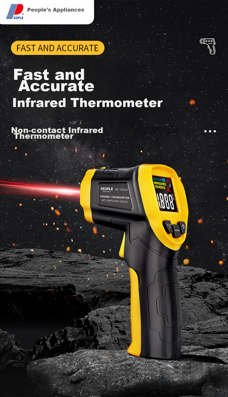 Renmin Infrared Thermometer, Industrial High-Precision Handheld Temperature Gun for Home Kitchen Baking And Oil Temperature Measurement 1
