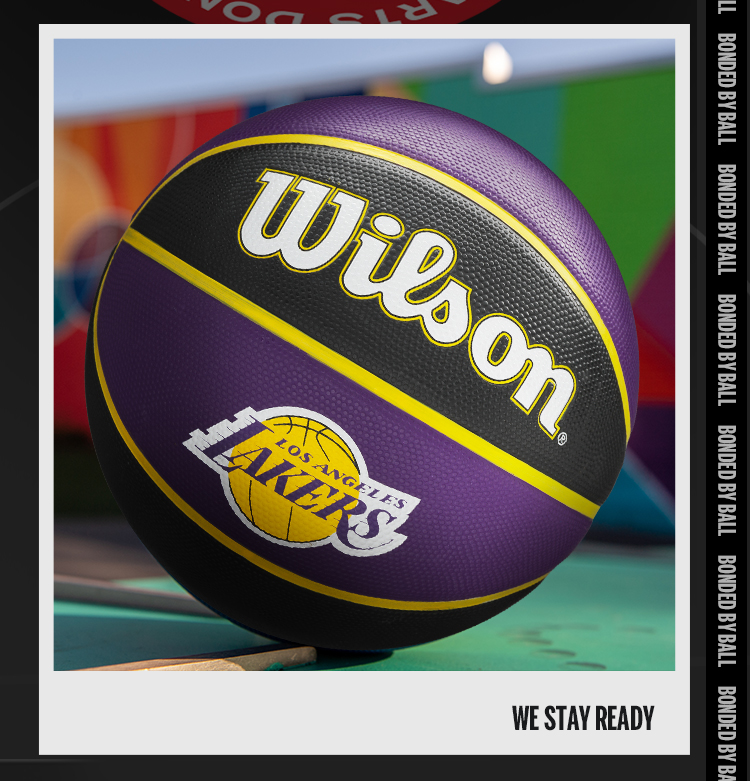 Wilson NBA Team Rubber Graffiti Series, Lakers Youth Adult Outdoor Size 7 Basketball 3