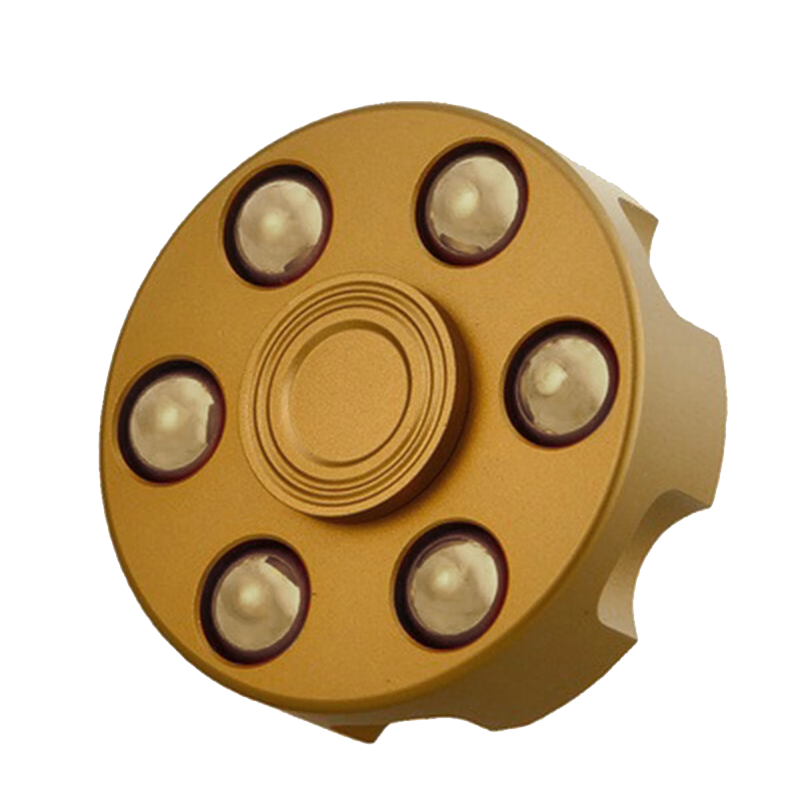 Bailishuang Finger Spinner, Revolver Magazine, Gold EDC Stress Relief Toy, Fidget Spinner, Children's Birthday Gift