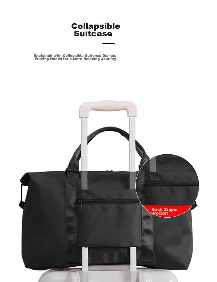 Lehuolvxing Travel Bag for Men, Large Capacity Handheld Luggage Bag, Portable with Handle, Suitable for Short Trips And Carry-On, Simple Storage Bag 10