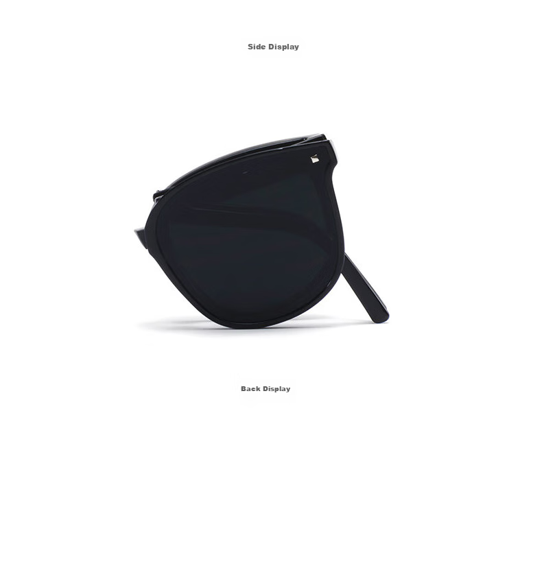 Boshide Children's Sunglasses, Foldable Sunglasses, UV Protection Sunglasses for Boys And Girls, Jazz Black (Spring Legs) 13
