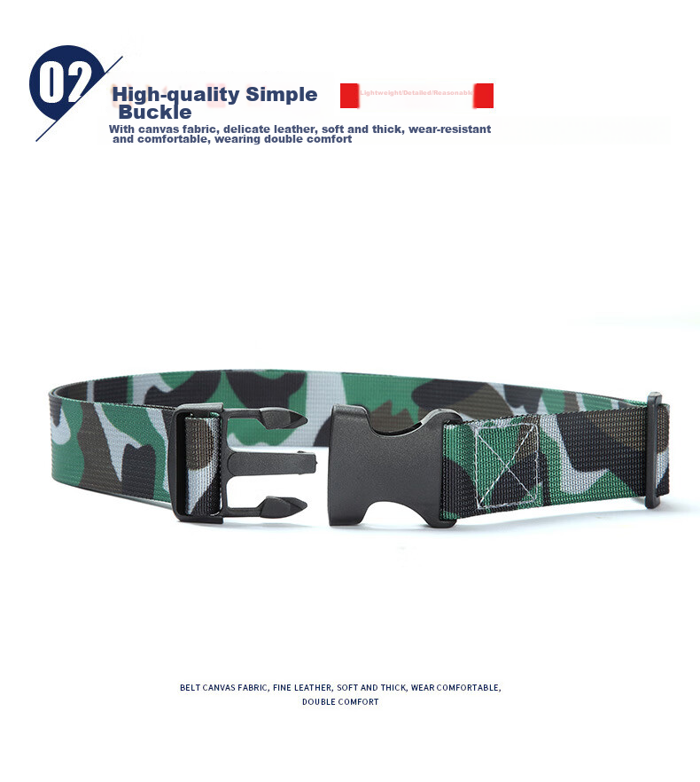 JEVI Military Training Belt for Students, Unisex Children's Camouflage Uniform Canvas Belt for Primary, Middle And High School Students, Youth Waist Belt 6
