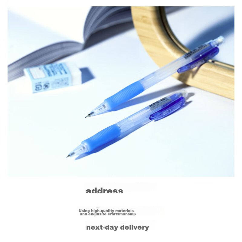 SAKURA Japanese Mechanical Pencil, Drawing Pencil, Shock-Absorbing Lead, Anti-Breakage, 0.5mm Yellow Barrel 6
