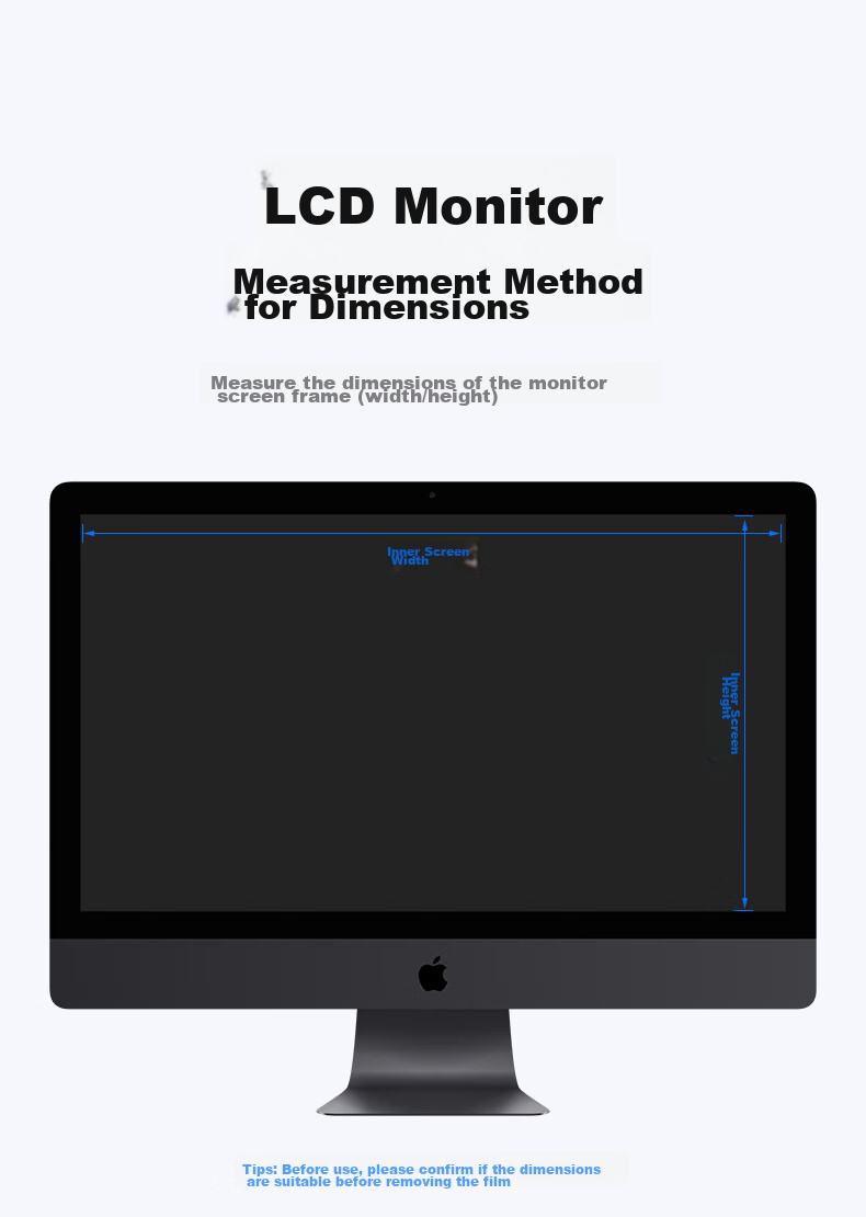 BIAZE Computer Privacy Screen Protector, Monitor Anti-Glare Film, Desktop Computer Screen Anti-Blue Light Eye Protection Privacy Film, Acrylic Hanging Type, 27 Inches, 16:9 19