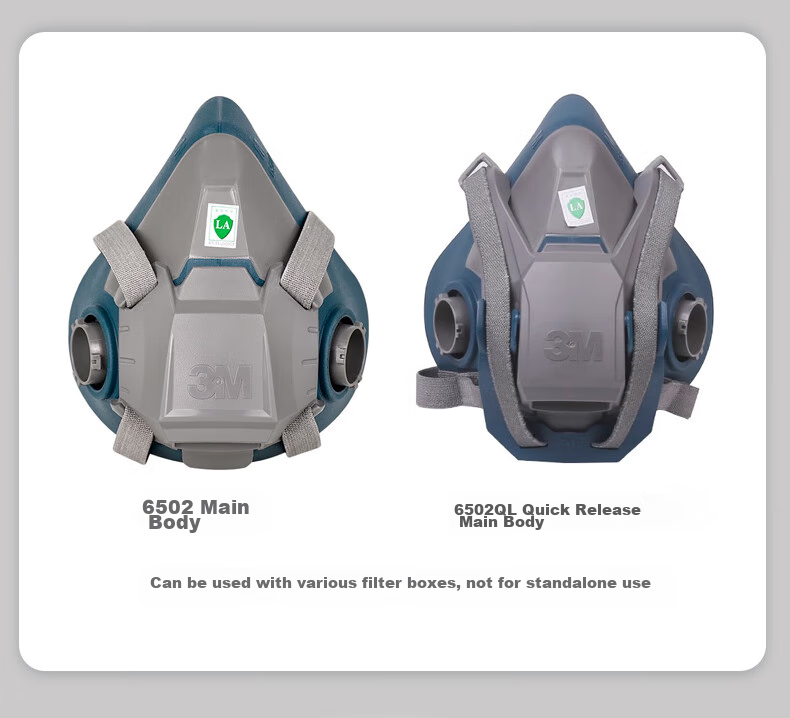 3M 6502+2097 Silicone Dust And Toxic Gas Mask Respirator for Breathing Protection Against Particulates, Organic Vapors, And Odors 3