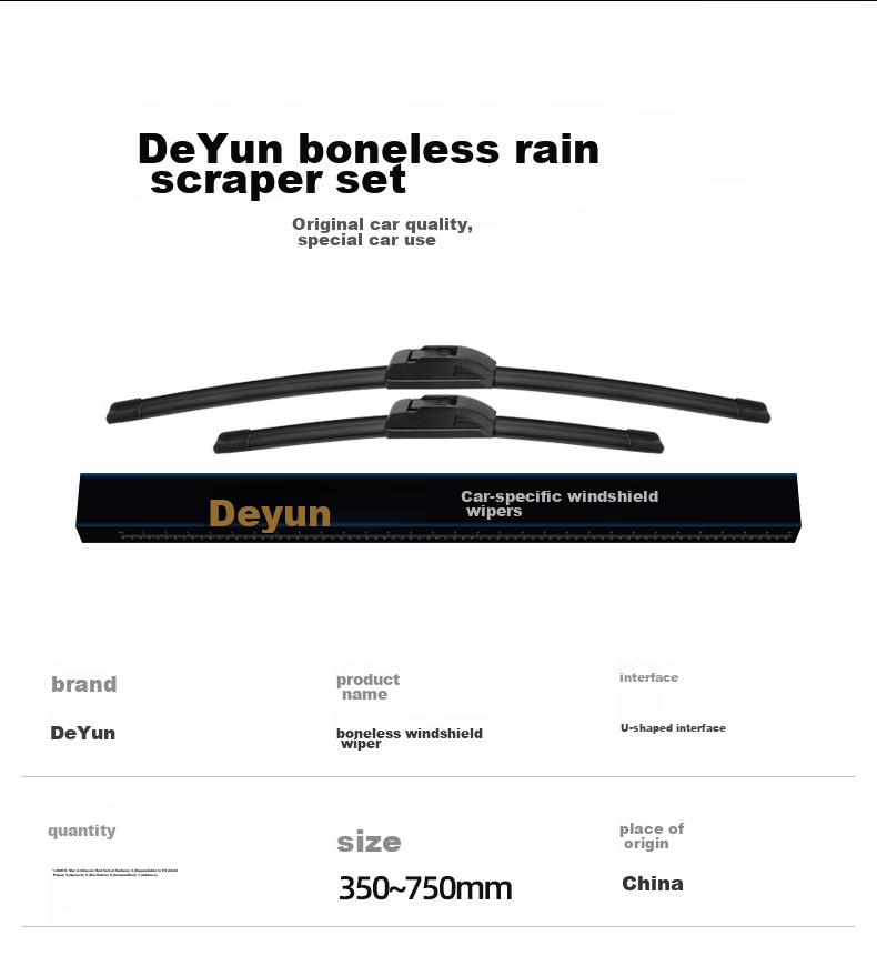 Deyun Toyota Land Cruiser Wiper Blades, 2007 Model 2006 Accessories, 2009 Complete Set, 2008 Original Full Vehicle-Specific Rubber Strips, Windshield Wipers, 1 Pair 4