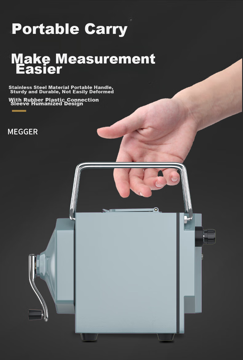 Renmin Megohmmeter, Insulation Resistance Tester, Electrical Inspection Meter, 1000V/1000MΩ, ZC25-4 6