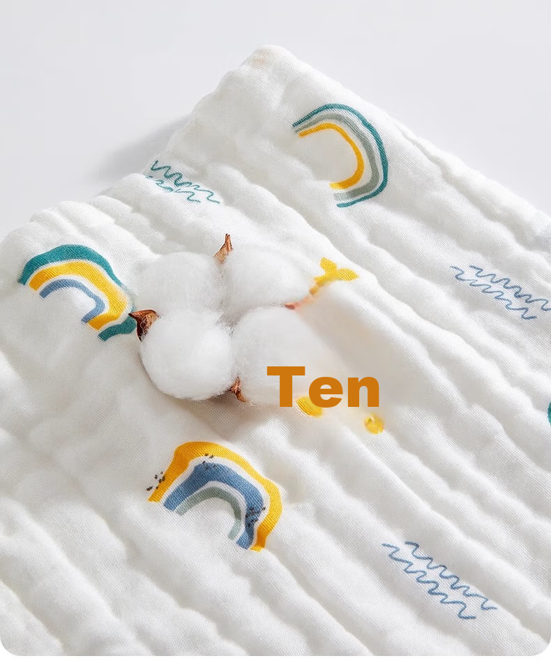 Beitaisi Baby Wipes, Gauze Small Square Towels for Newborns And Infants, Children's Face Towels, 4-Ply, 3-Pack, 30*30cm 17