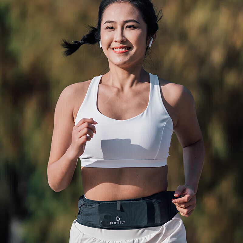 Парашют для бега Flipbelt Air Waist Pack 2.0, поясная сумка для марафона, водонепроницаемая, большой размер, темно-синий, M-XL