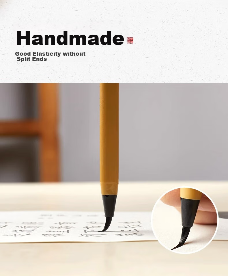 Liupintang Small Regular Script Brush Pen, Soft Calligraphy Brush, Elegant Pen, Fountain Pen-Style Calligraphy And Painting Tool for Adults, Water-Filled Ink, Line-Drawing, Large And Medium Regular Script, Sheep And Wolf Mixed Hair, Chinese Painting Fine Brush 3