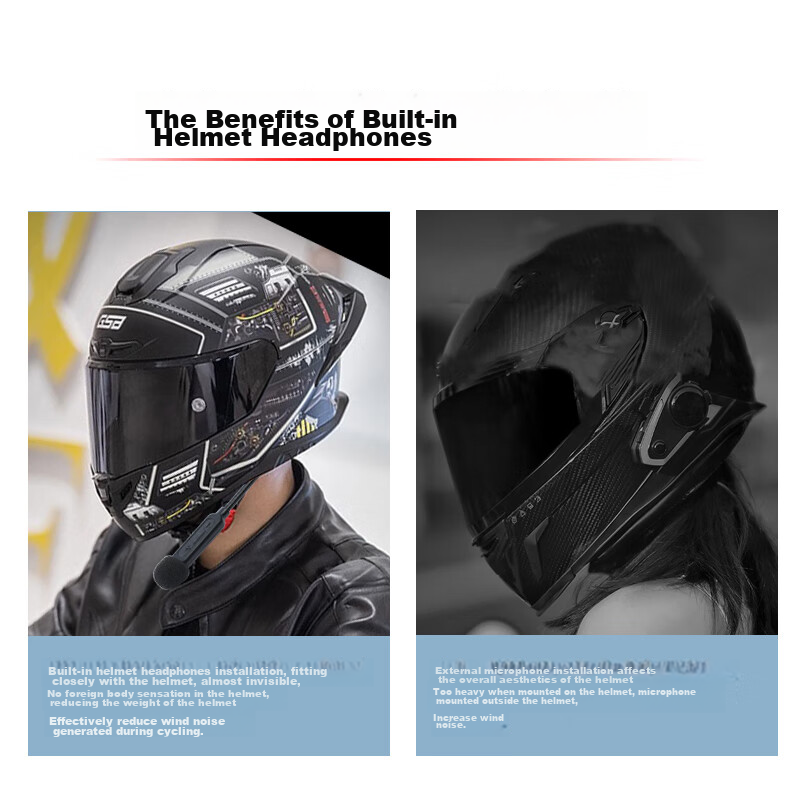 Dongfangxia DFX001 Motorcycle Helmet Bluetooth Headset, Full-Face And Half-Face, for Electric Bikes, Food Delivery, Riding, Built-In Integrated System 2
