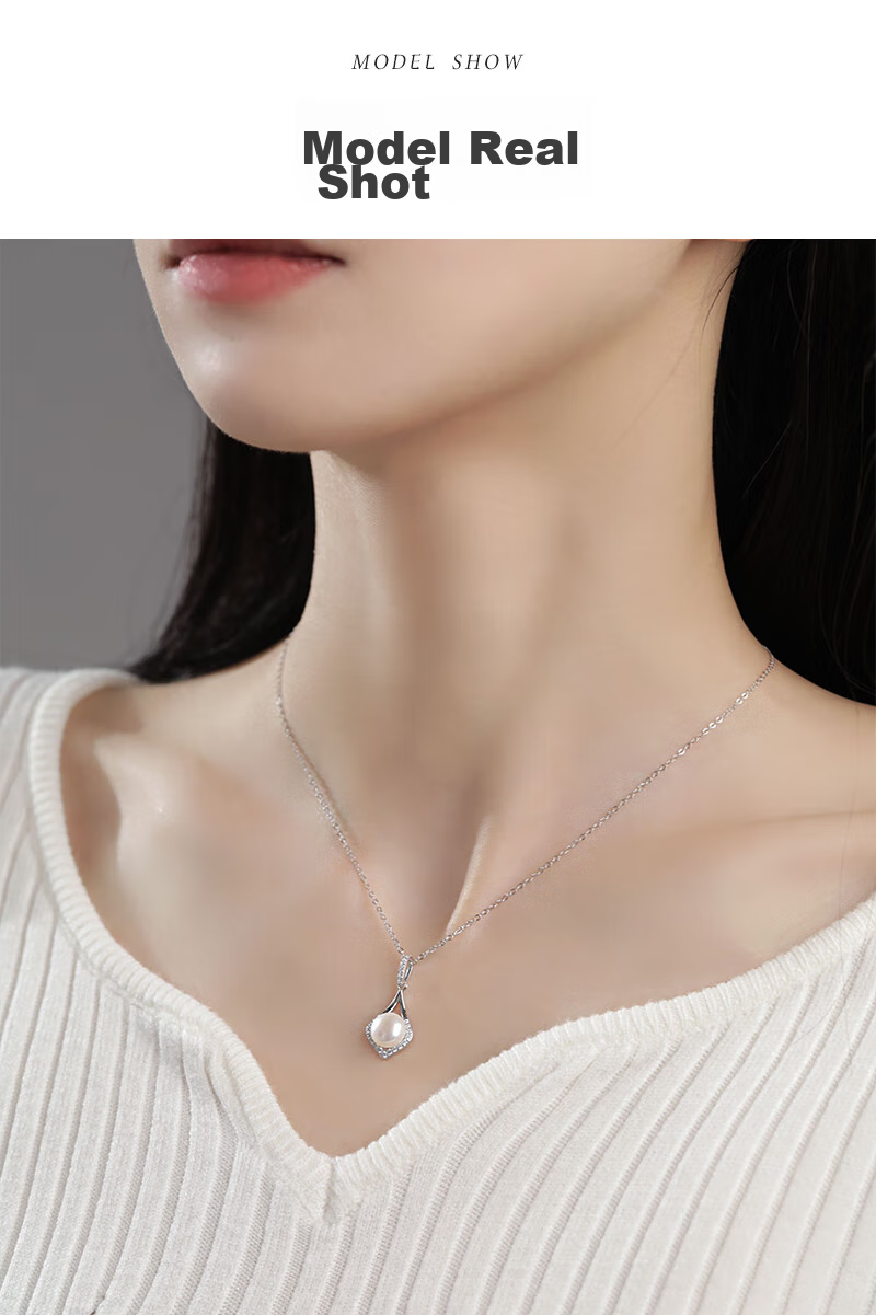 MANHE S925 Silver Freshwater Pearl Necklace for Women, 2026 New Light Luxury High-End Birthday Gift for Mom Or Girlfriend 20