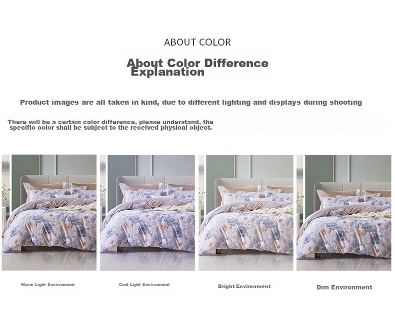 FUANNA Bedding Set, 100% Pure Cotton Duvet Cover, All-Cotton Fitted Sheet with Printed Pattern, Double Size, 203*229cm 10