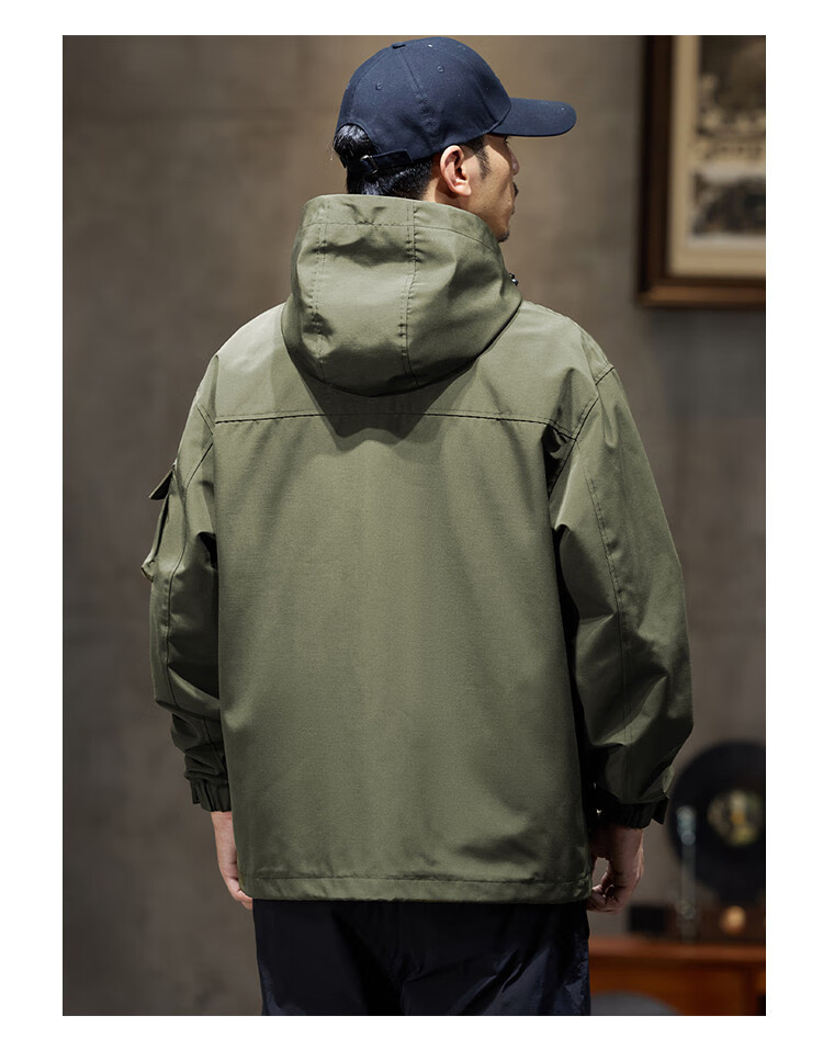 JEEP 2026 Outdoor Mountain-Style Spring And Autumn Men's Sports Jacket, Loose-Fitting Hooded Cardigan Coat for Me 16