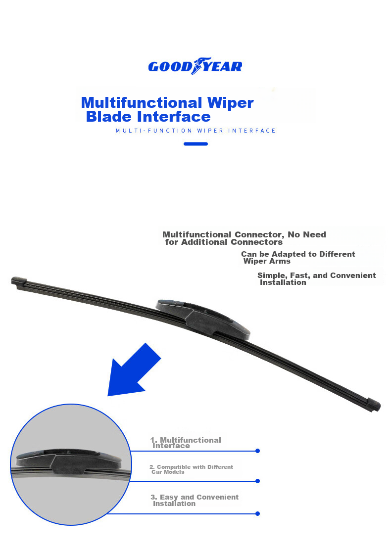 Goodyear Rear Wiper Blade, Ford New Focus 2012-2018 Hatchback Original Factory Rear Window Car Wiper F12 Single Piece 7
