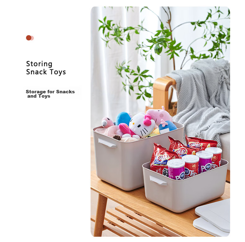 Youjialiangpin Plastic Storage Box, Clothes Organizer, 20L*2+10L*2, Khaki Color, with Lid, Insect-Proof, for Home Use 11