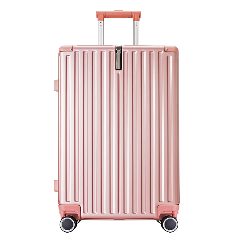 B.L.B.L Suitcase, Men's Student Travel Luggage, Trolley Case, Women's Spinner Wheels, Large Size, Password Lock, Leather Suitcase, 26 Inches, 6011