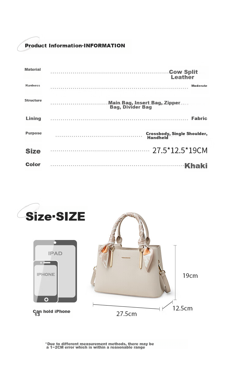 RED DRAGONFLY 2026 New Women's Handbag, Cowhide Crossbody Shoulder Light Luxury Tote Bag, Birthday Gift for Mom 6