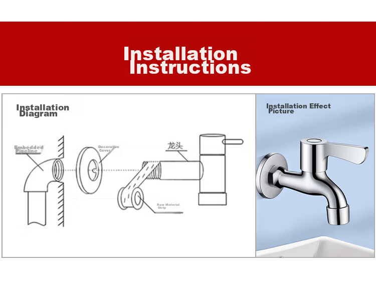 CVBAB Mop Sink Faucet, Single Cold Quick-Open Tap, Extended Faucet for Mop Sink CV3512 15