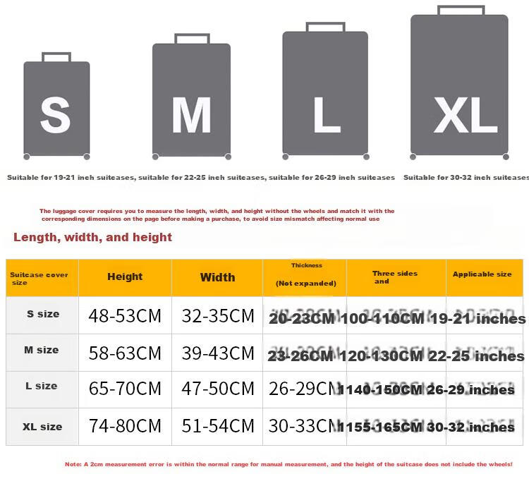 Banzheni Elastic Case Cover, Suitcase Protective Cover, Dust And Rainproof, Thickened Wear-Resistant Luggage Cover for Checked Baggage, 30 Inch And 32 Inch Sizes Available 4