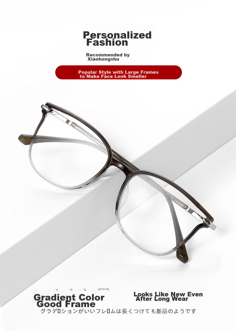 Jingpintang Reading Glasses for Women, Japanese Imported Fashionable Round Frame High-Definition Anti-Blue Light Eye Protection Glasses, Authentic Product from JD.com, 2.5 Diopters 5