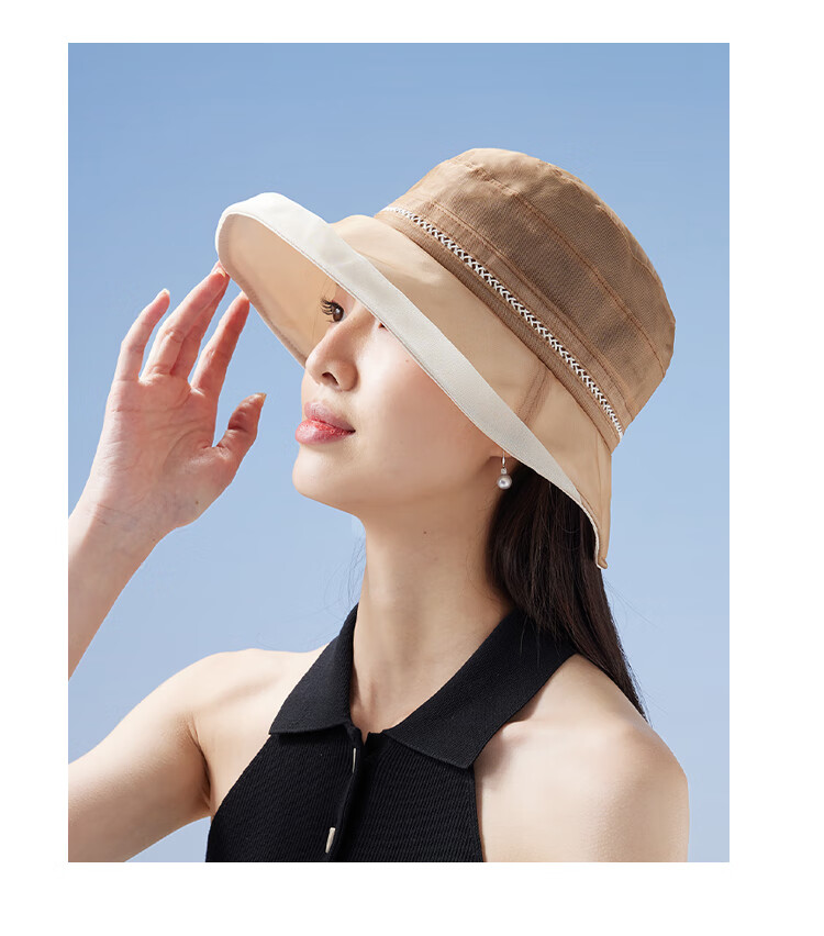 Shanghai Gushi Mulberry Silk Sun Hat for Women, French-Style Wide Brim Sunhat, Breathable Simple UV Protection Pure Silk Fisherman Hat, Mother's Day Gift 10