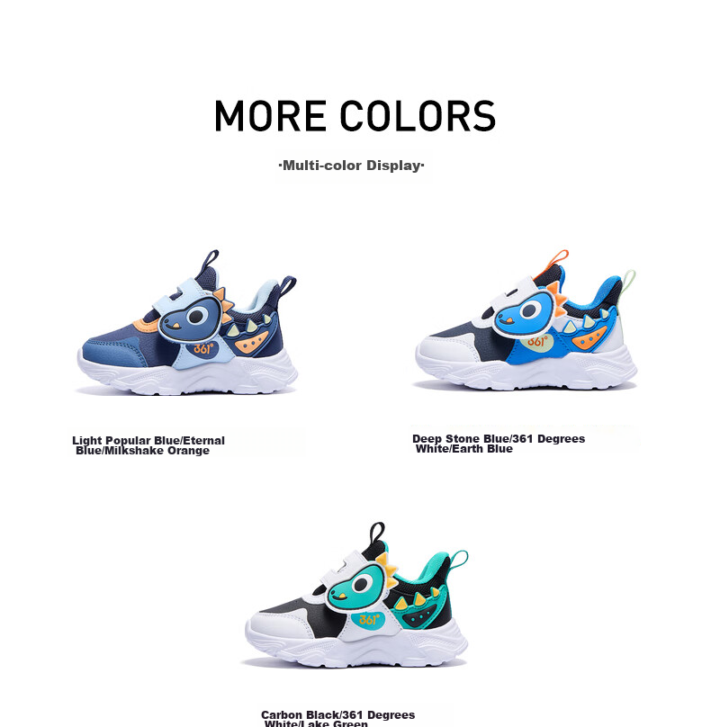 361° Children's Shoes, Toddler Walking Shoes for Spring, Boys And Girls Aged 1-3, Cartoon Baby Shoes, Black, Size 23 55