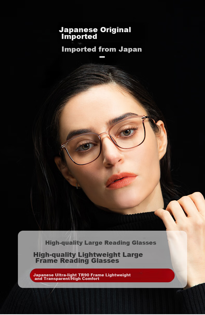 Jingpintang Reading Glasses for Women, Japanese Imported Fashionable Round Frame High-Definition Anti-Blue Light Eye Protection Glasses, Authentic Product from JD.com, 2.5 Diopters 2