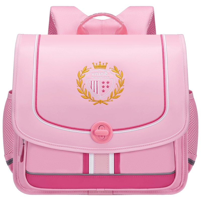 Dijiuchengbao Elementary School Student Spine Protection Backpack for Grades 1-3, Horizontal Children's Backpack, Girls' Ultra-Lightweight Reduced Burden Water-Resistant Double Shoulder Bag