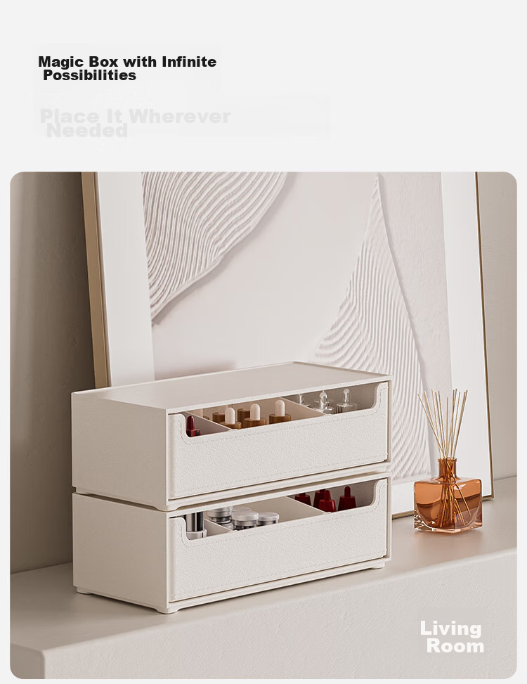 Xitianlong Right-Angled Mirror Cabinet Storage Box, Cosmetics Lipstick Desktop Organizer, Bathroom Vanity Storage Rack, Basic Model 22