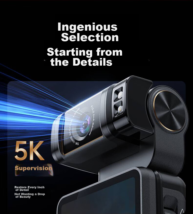 ORDRO [2026 Super Value] M3 5K Action Camera, 3.5-Inch Pocket3 Handheld Gimbal Camera, for Meetings, Vlogging, Travel, Cycling, Fishing, Portable And Personal Use 4