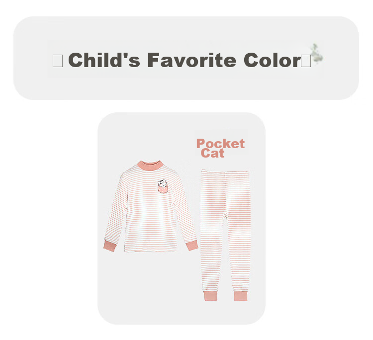 Hodohome Children's Autumn Underwear Set, Girls' Pure Cotton 7A Grade Antibacterial Semi-Turtleneck Thin Warm Underwear Set 118 150 20