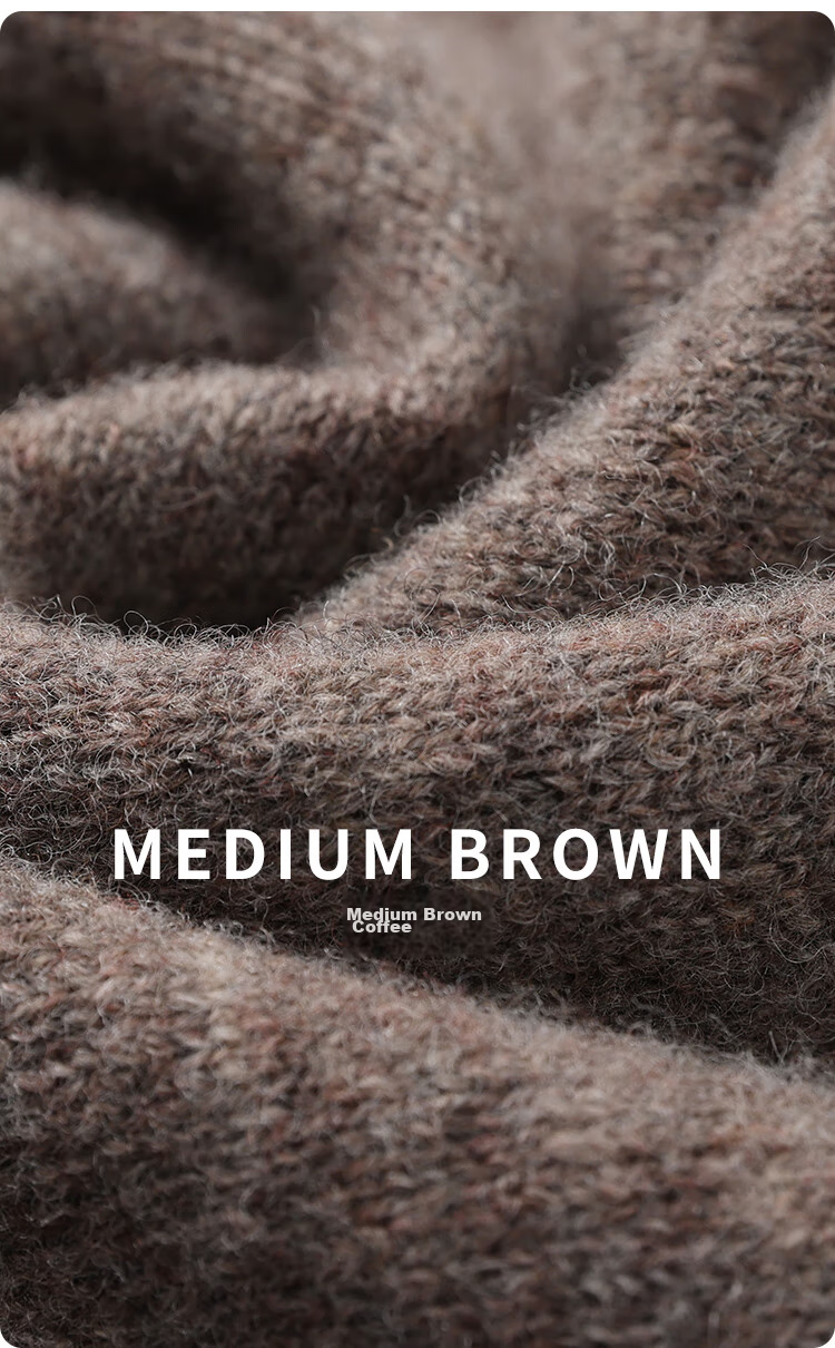 JIUMU Pure Wool Warm Neck Gaiter for Women, Autumn And Winter Thickened Cold-Proof Neck Protector, Women's Neck Warmer, Outdoor Scarf for Winter 12