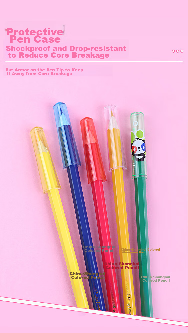 Zhonghua [Best-Selling Product] Pencil Caps 30-Pack Regular Pencil Extenders / Pencil Grips Protect Pencil Tips from Dirt, Essential for School, Mixed Colors Box Set P3000 5