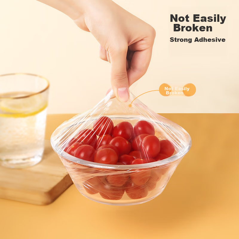 MARYYA Food-Grade Cling Film, Disposable, 25cm X 90m, Perforated, Heat-Resistant, Microwave-Safe, Refrigerator-Ready, Medium Size for Home Use