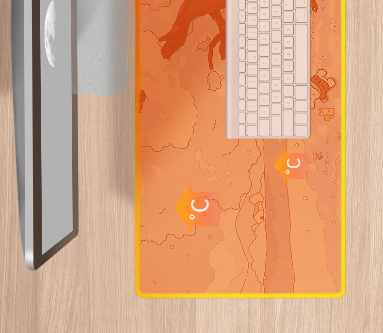 Rantopad HOT Heated Mouse Pad, Hand-Warming Desk Mat, Electric Heated Hand-Warming Mouse Pad, Extra-Large Leather Hand-Warming Mouse Pad, Vintage Style 2