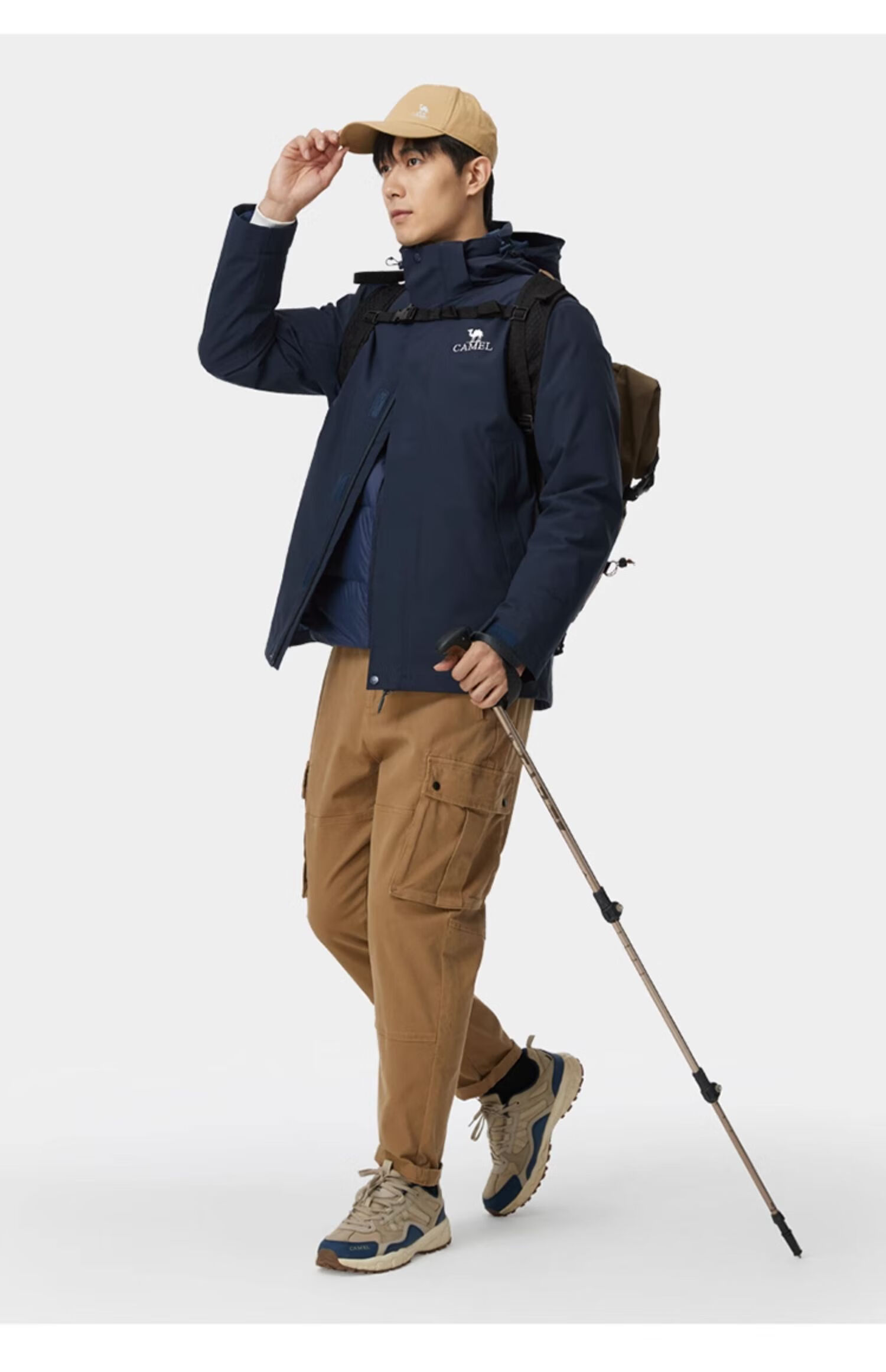 CAMEL Cold-Resistant Windbreaker, Goose Down Inner Liner, Couple's Three-In down Jacket, Mountaineering [Snow Region] A13CAF0064 10