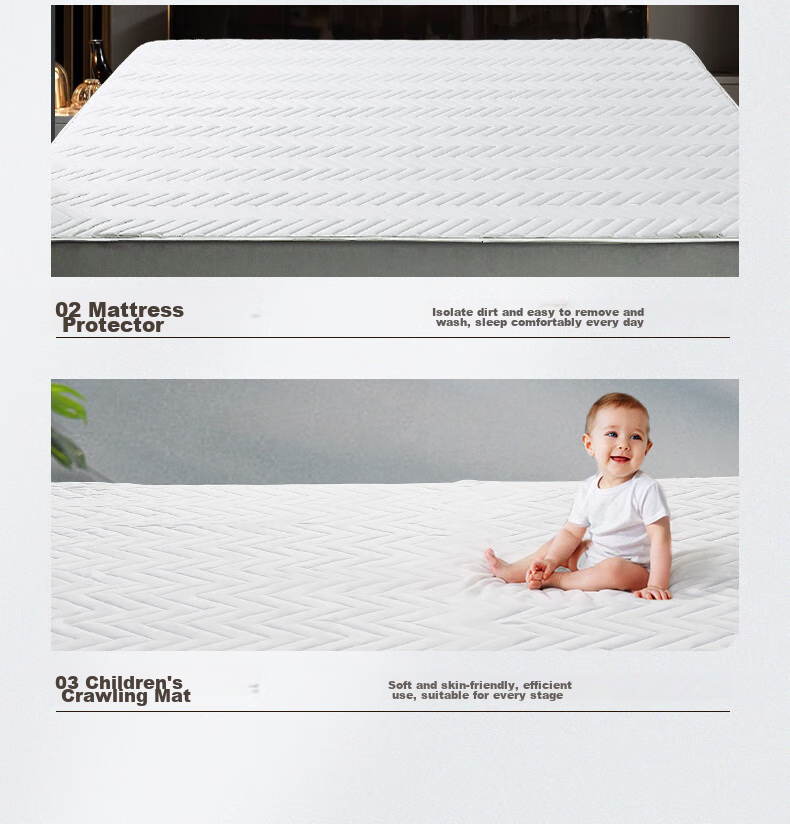 FUANNA Mattress, Dormitory Single Bed A-Class Soybean Protective Pad, Foldable Soft Mat for Students, 0.9-Meter Bed, Bunk Bed, Dormitory Pad 3