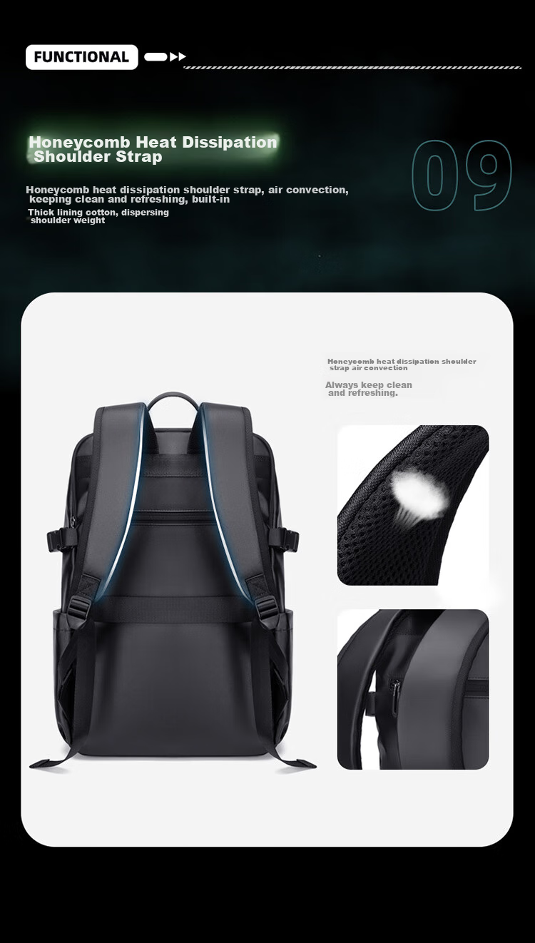GOLF Laptop Backpack for Men, 15.6-Inch Expandable Capacity Cycling Backpack, Large Capacity Business Travel Bag 23