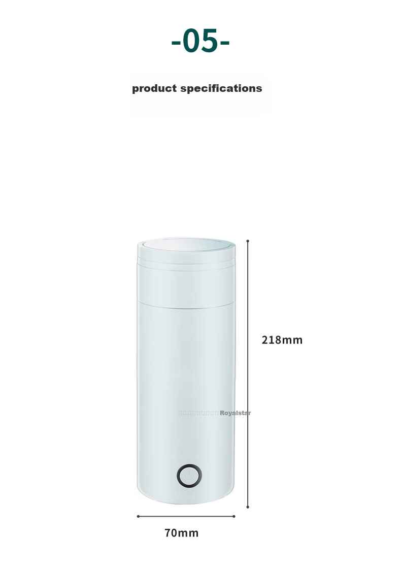 Royalstar Portable Electric Kettle Mini Travel Water Boiler Health-Preserving Kettle for Business Trips And Outdoor Activities Gift 304 Stainless Steel 350ml Mechanical Model RS-CP04B with Handle for Carrying 14