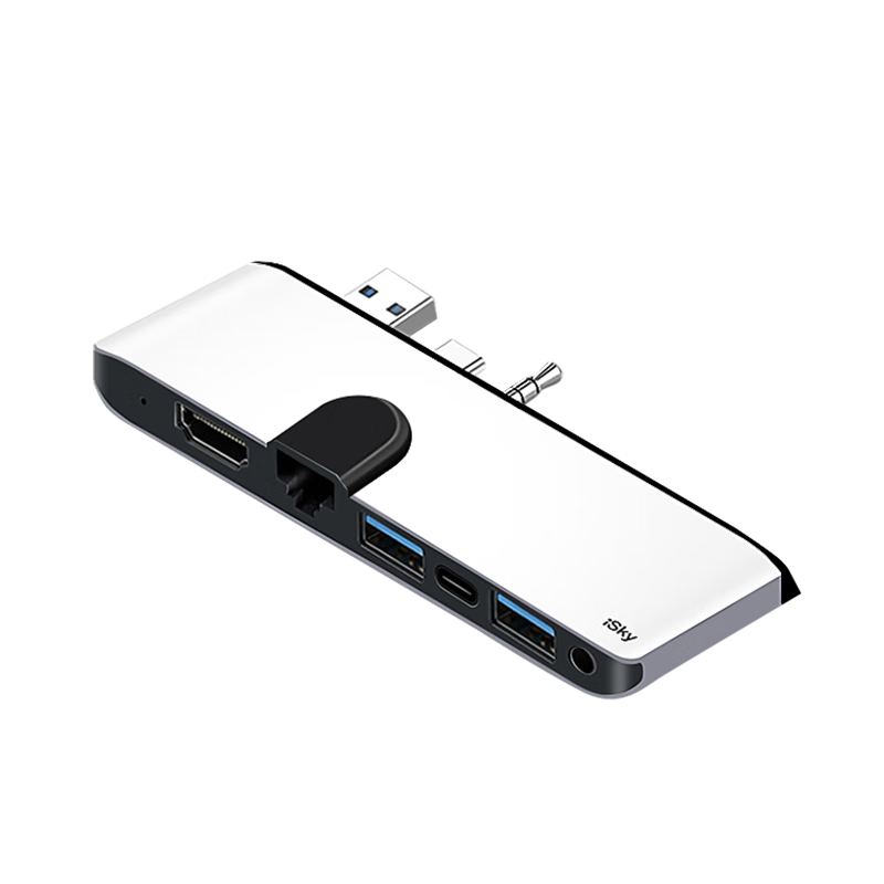 Isky Microsoft Laptop 3/4/5/6GO Docking Station to Ethernet RJ45 Converter, USB 3.0 Adapter, HDMI High-Definition 4K, for Surface Laptop 3/4/5/6GO Only