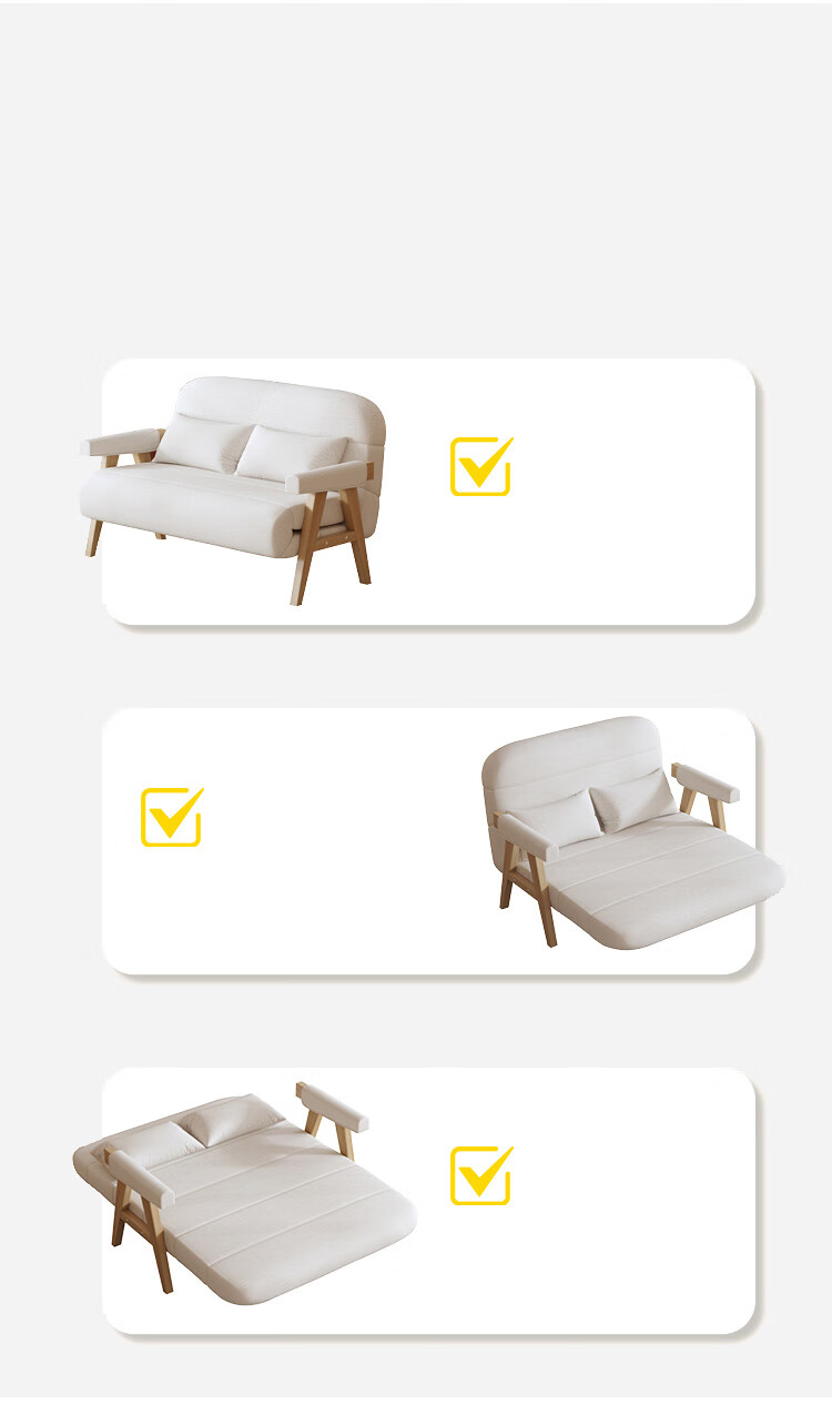 Churong Sofa for Living Room, 2026 New Modern Minimalist Foldable Sofa Bed, Dual-Purpose for Rental Apartments And Small Spaces 3
