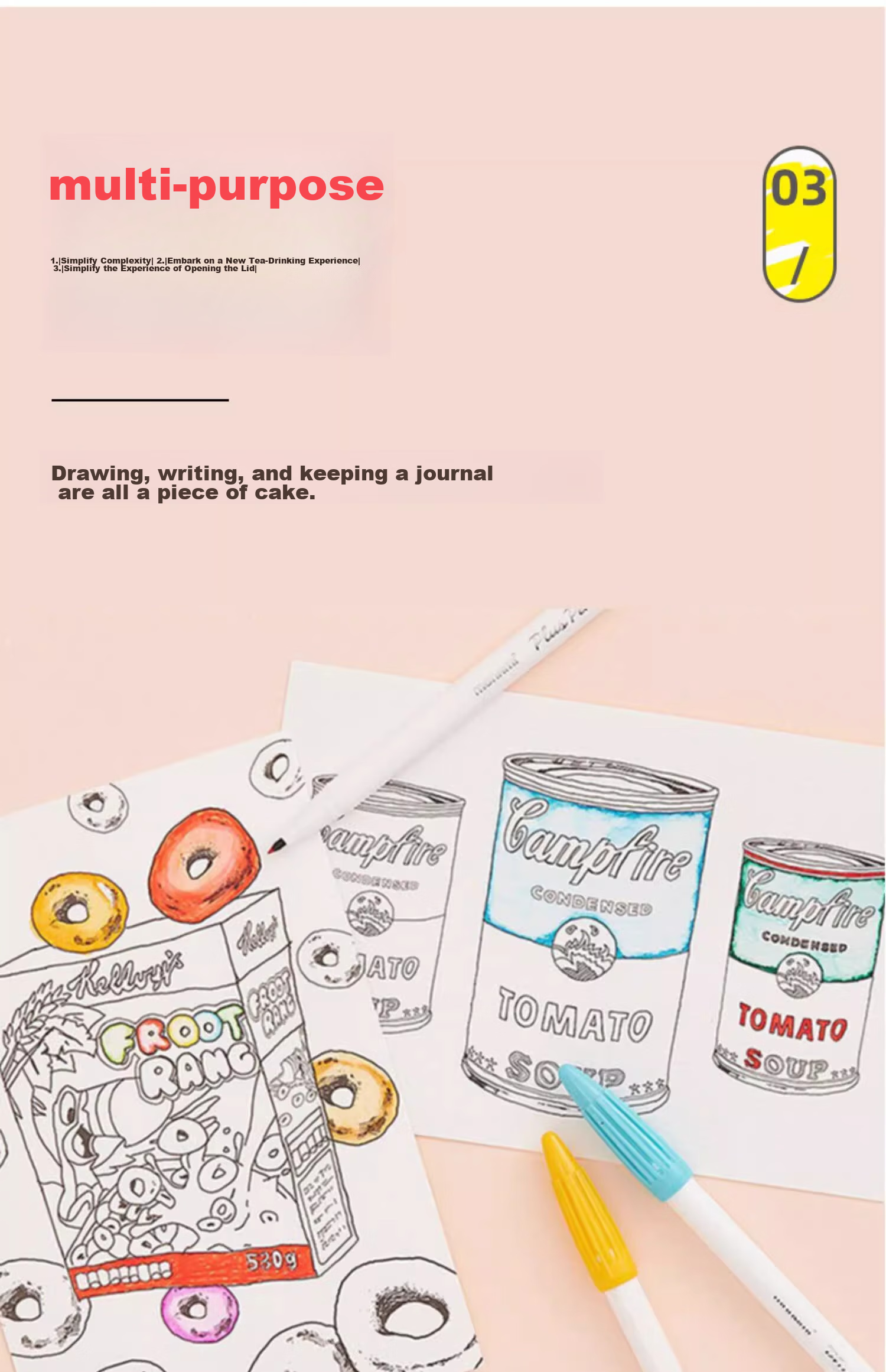 Monami New P3000 Fiber Pen, Water-Based Pen, Colorful Gel Pen, Watercolor Pen, Outlining Pen, Journal Pen, 6-Color Set - Garden Series 04009Z06-G Watercolor Pe 5