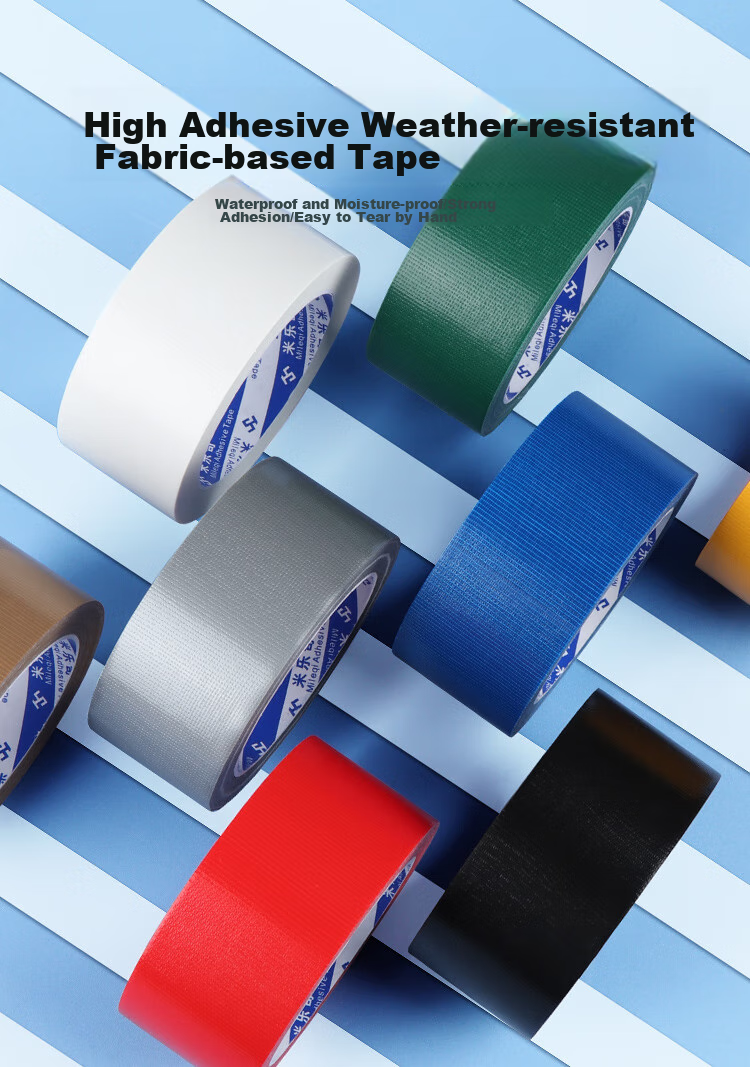 Mileqi Strong Adhesive Seamless Single-Sided Cloth Tape Tarpaulin Repair Renovation Exhibition Wedding Carpet Fixing Waterproof Tape, Silver, 48mm Wide * 20m Long * 1 Roll 1