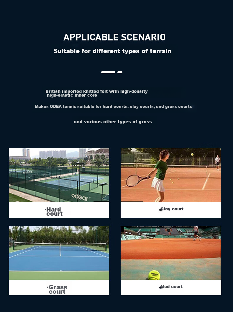 Odear Tennis Passion Series Durable High-Bounce Training And Match Tennis Balls, 1 Can, 4 Balls Per Pack 4