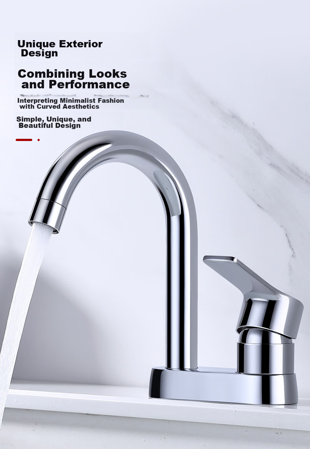 CVBAB Double-Hole Basin Faucet, Hot And Cold Full Copper Body Faucet, Bathroom Washbasin Faucet CV1211 3