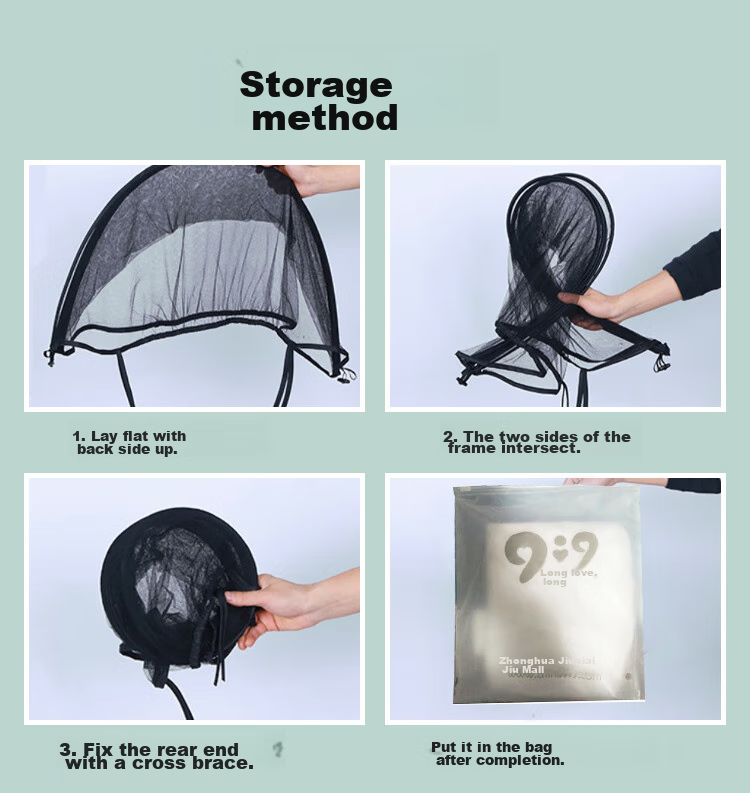 9I9 Baby Stroller Mosquito Net Cover, Summer Infant Carriage Mosquito Net, Full Coverage Universal, Dense Mesh, No Installation Required, Foldable, A22 Black 9
