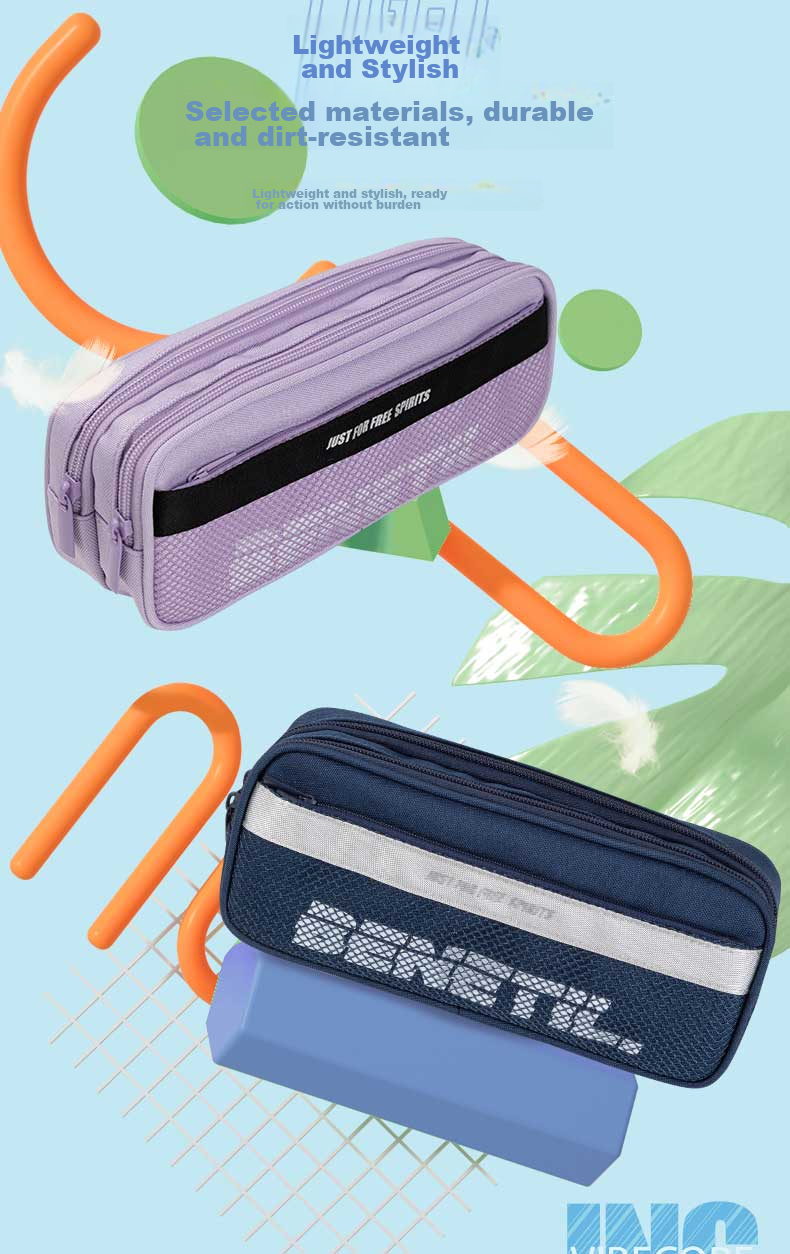 Deli Student Pencil Case, Sporty Style Composite Multi-Purpose Large Capacity Stationery Box, Lightweight Pencil Case, Back-To Stationery Gift 7